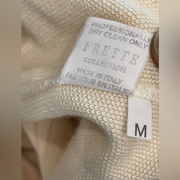 Ferette Collection Elegant Cream Long Light Sweater Sleeve Dress Size:M - Picture 7 of 11